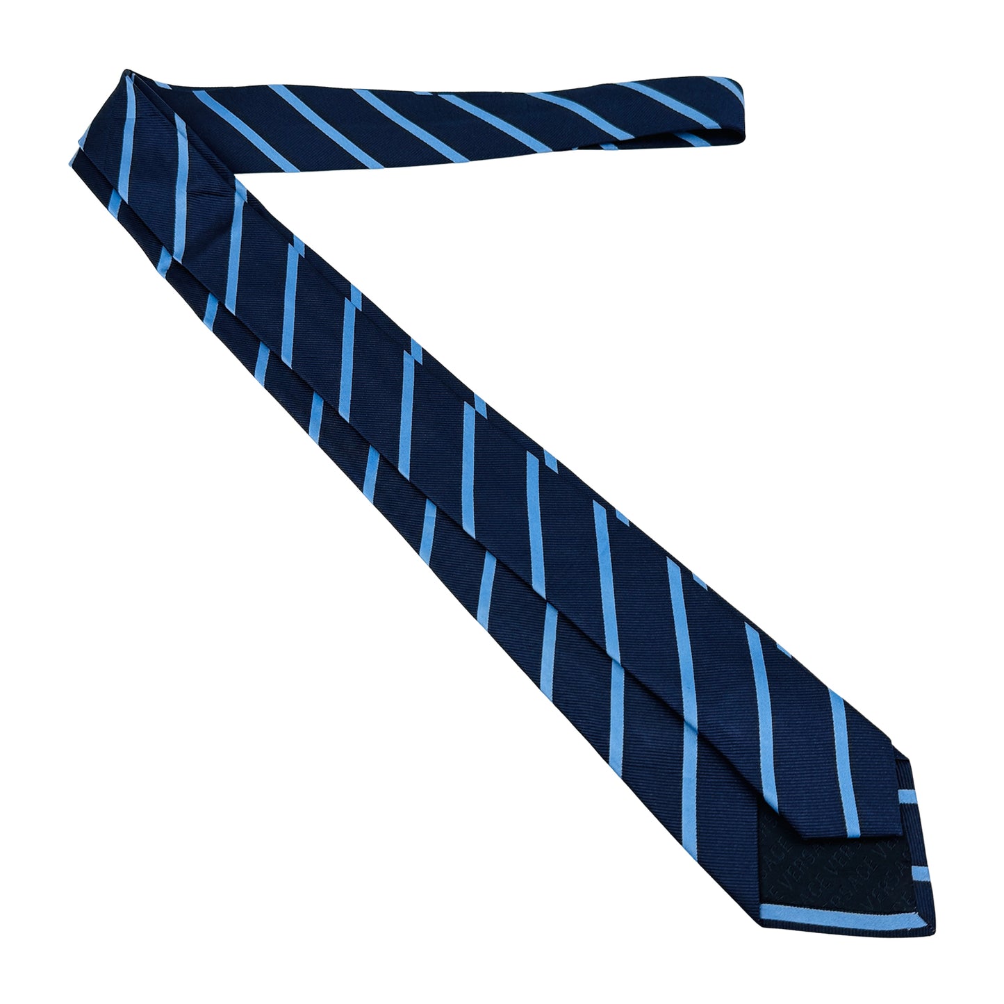 Versace Navy Blue 'Diagonal Stripes' Tie (Size Regular)