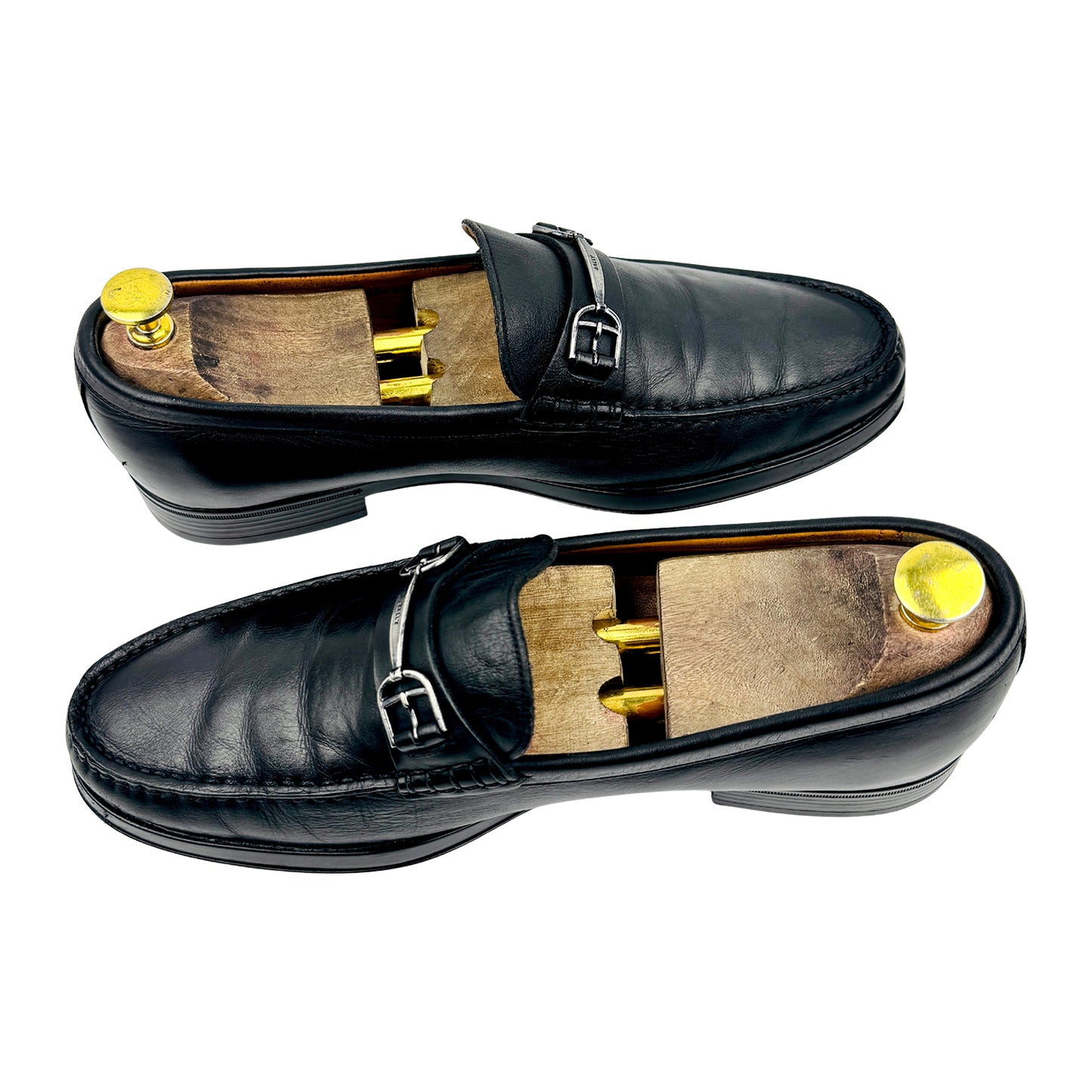 Bally Men's Black Leather Bit Loafers (Size 43)