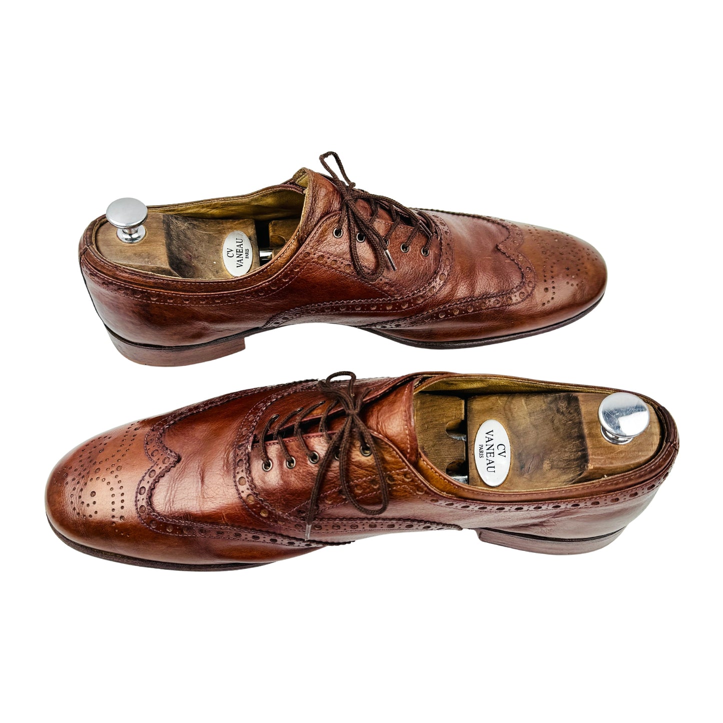 Prada Men's Brown Leather Oxford Shoes (Size 46/46.5)