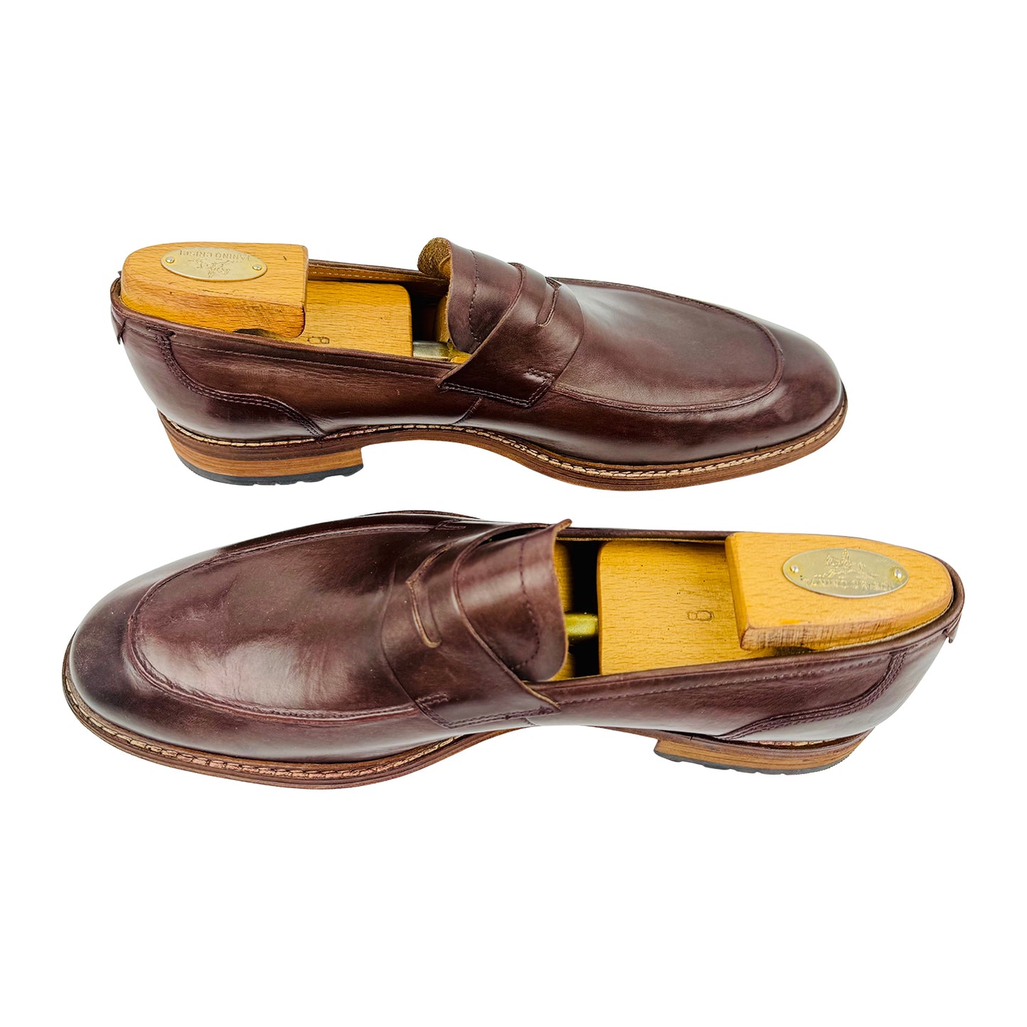 LLOYD Men's Brown Leather Lug-Sole Loafers (Size 42.5)