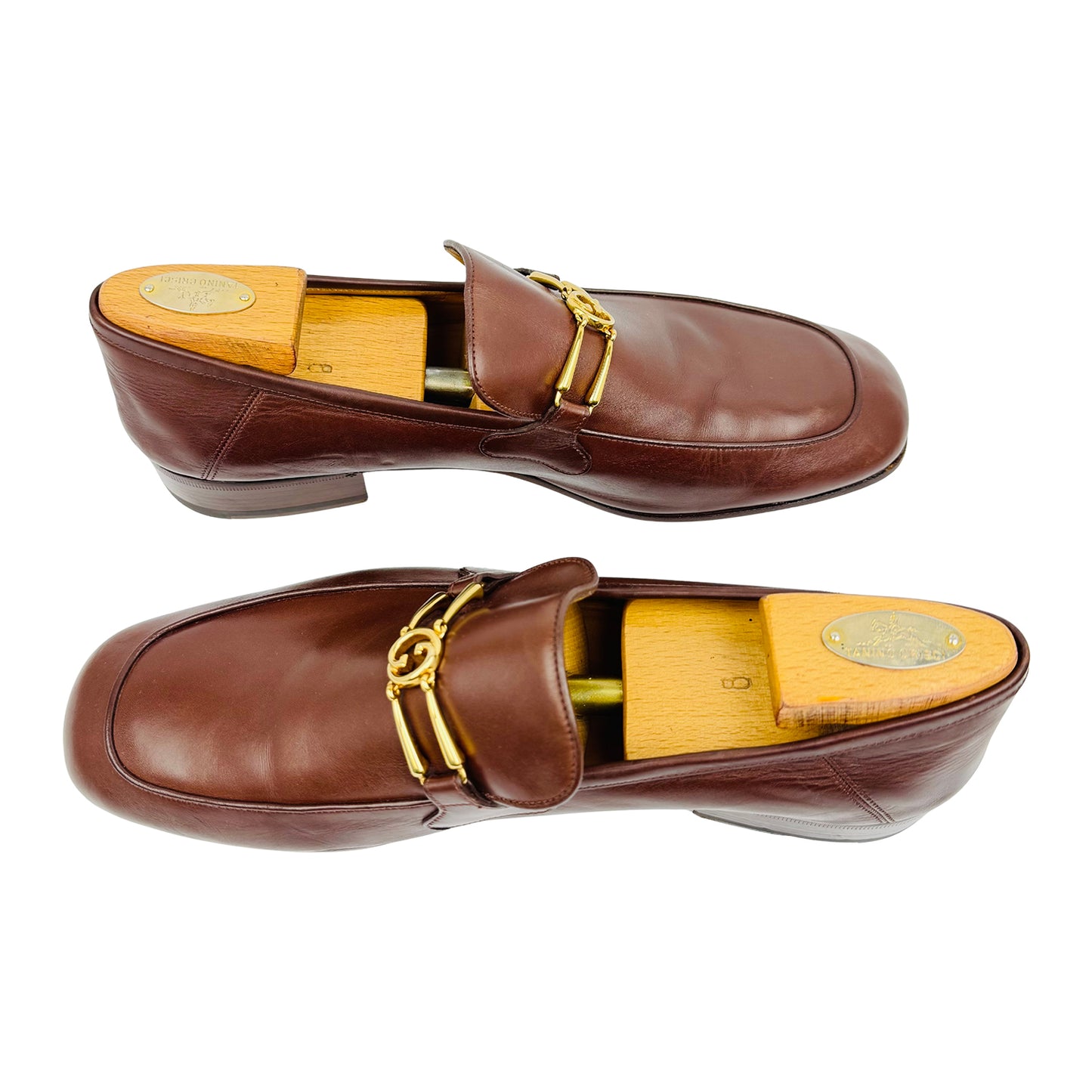 Gucci Men's Horsebit Brown Leather Loafers (Size 43/43.5)