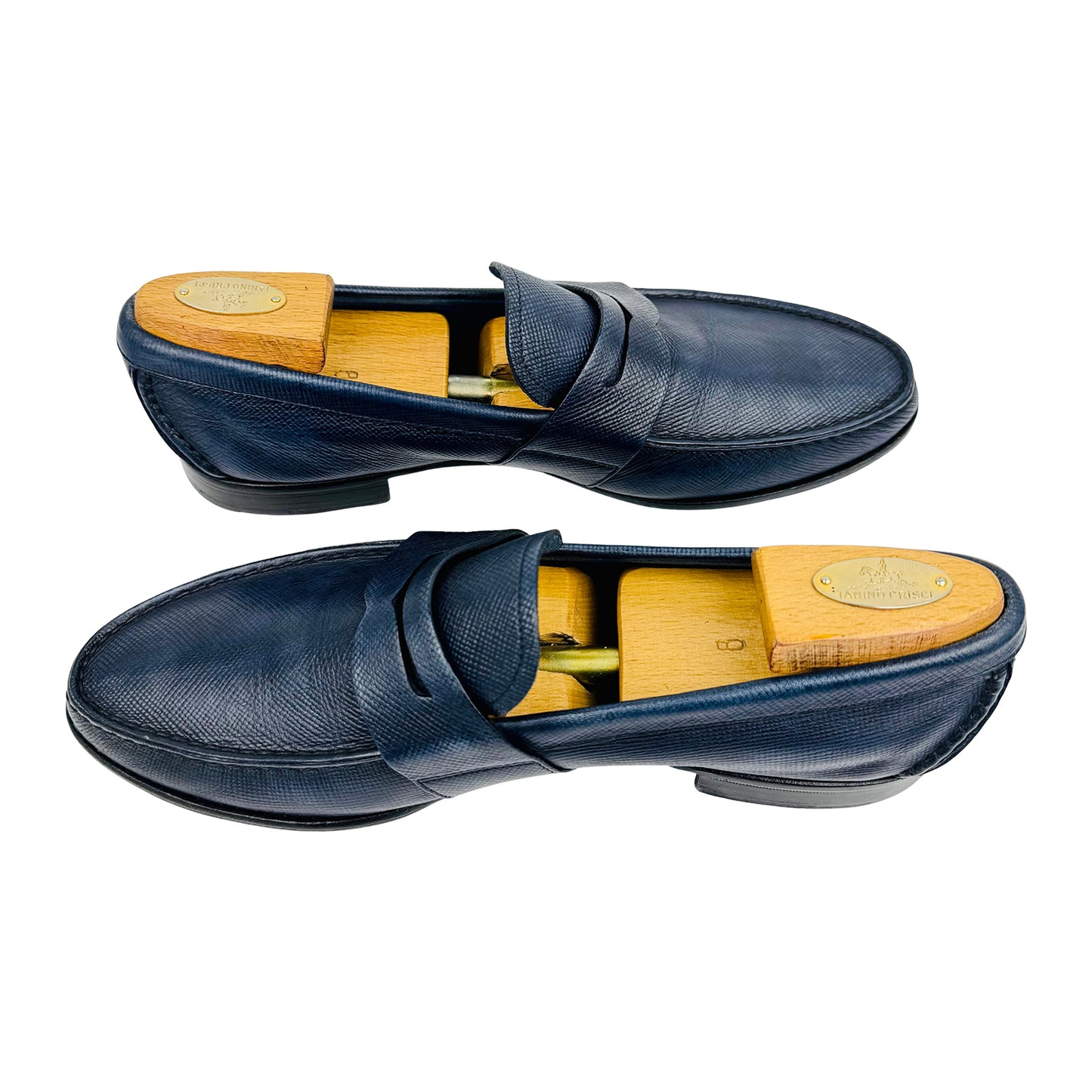 Prada Men's Blue Saffiano Leather Loafers (Size 43)
