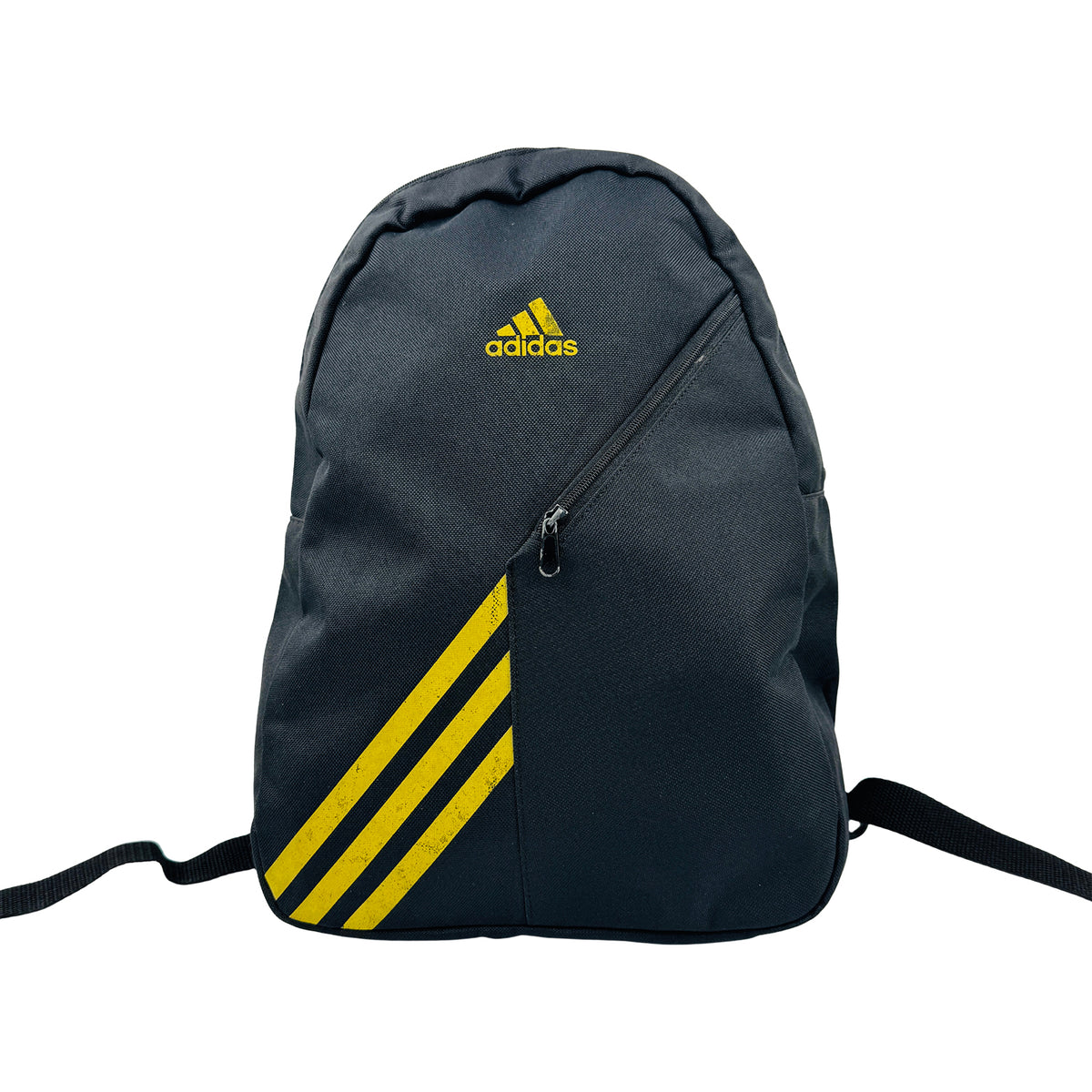 Adidas Distressed Diagonal-Zip Black Backpack - 397371