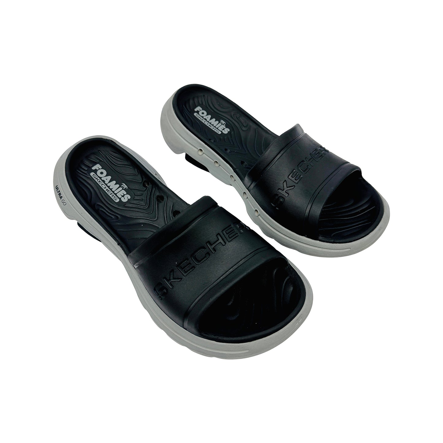 Skechers Go Walk 5 - Surfs Out Slides (Size 39/40) - 243005-BKGY