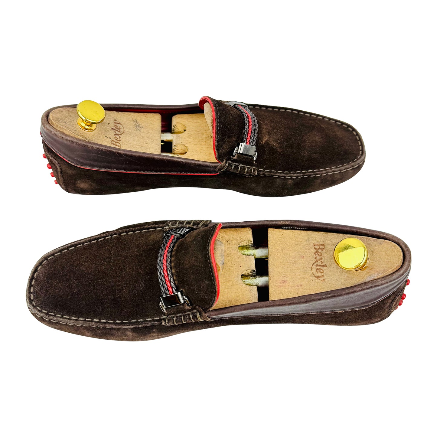 Tod's For Ferrari Brown Gommino Driving Loafers (Size 43)