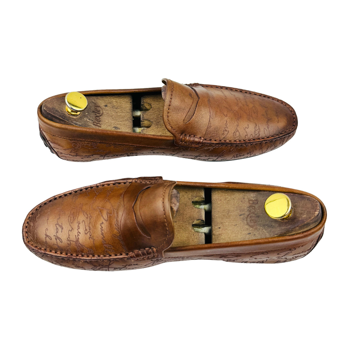 Rosso Brunello Signato Tan Brown Leather Penny Loafers (Size 42.5/43)
