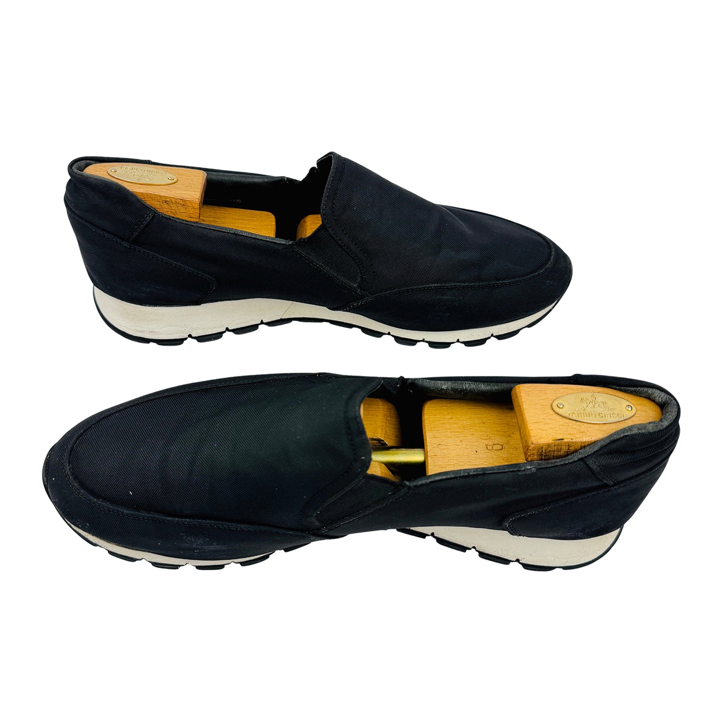 Prada Men's Sport Black Nylon Slipon Shoes (Size 44.5/45)