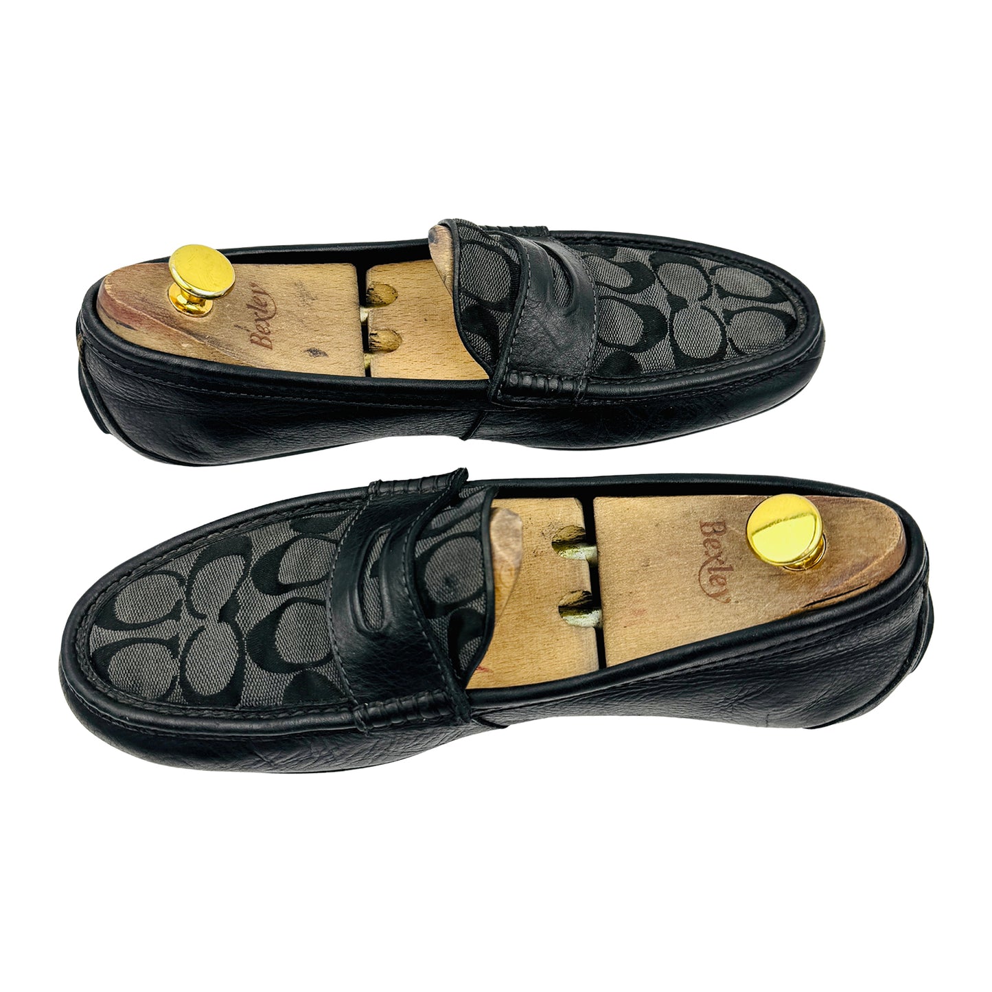 Coach Monogram-Embroidered Loafers (Size 41/41.5)
