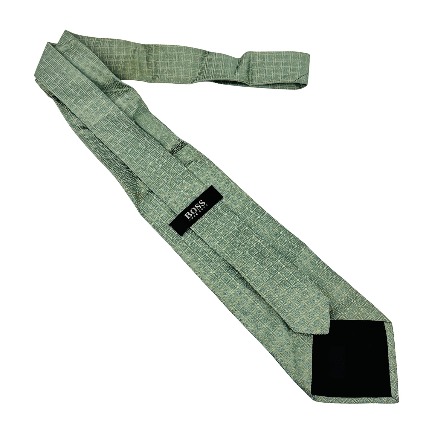 Hugo Boss Light Green 'All-Over Pattern' Tie (Size Regular)
