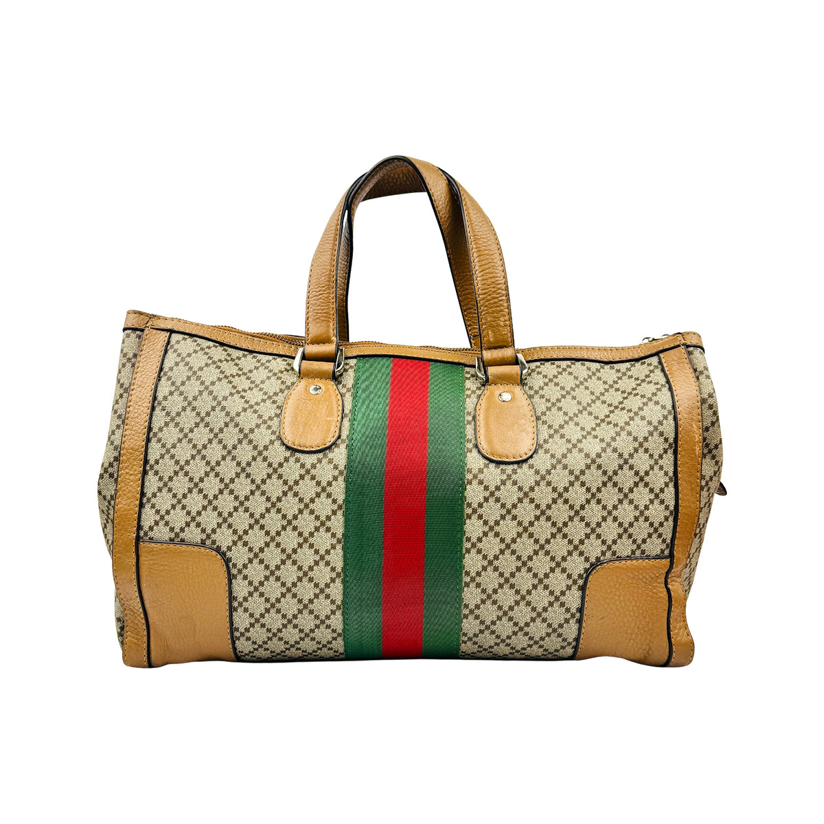 Gucci GG Supreme Web Diamante Weekender Bag