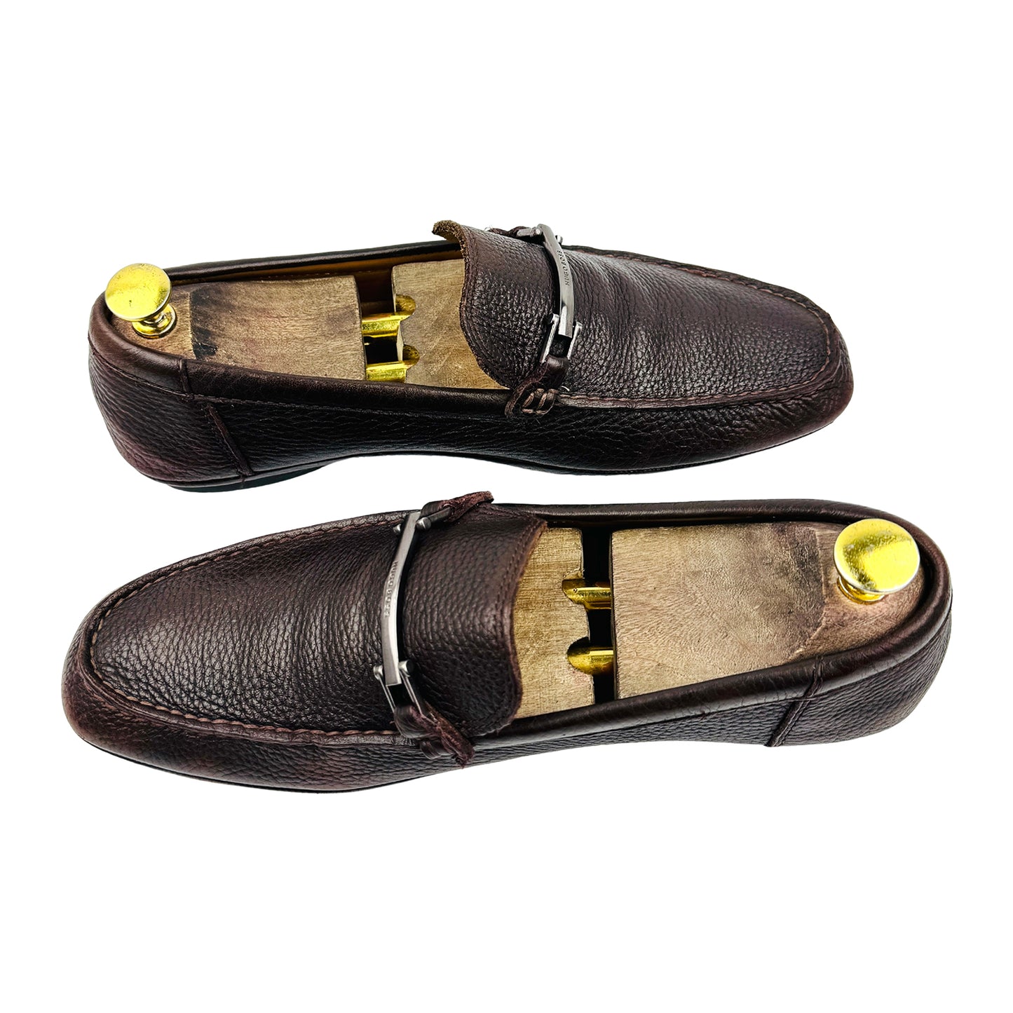 Hugo Boss Noel Brown Leather Loafers (Size 42) - 50503622