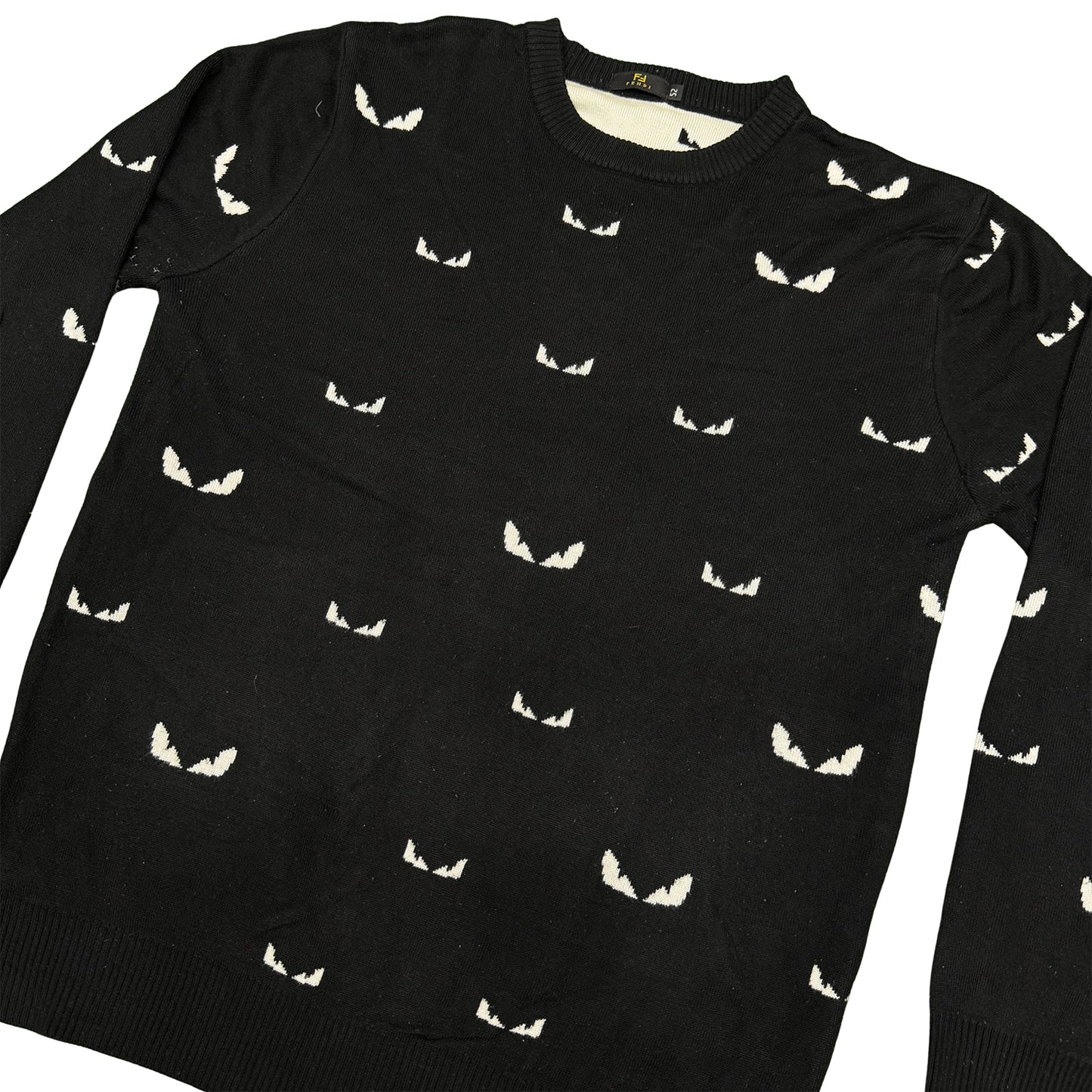 FENDI Black Monster Eyes Sweater (Size Small)