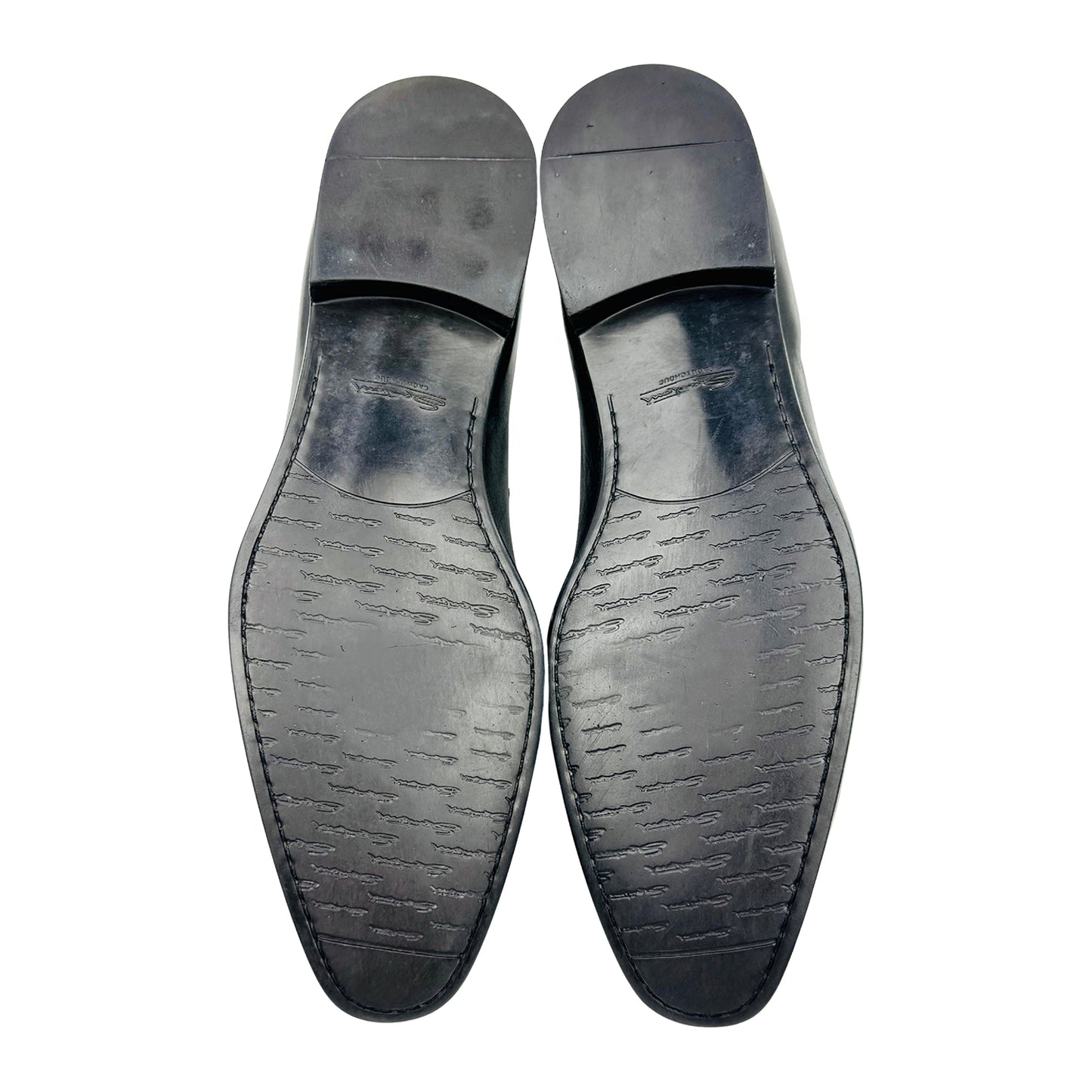 Santoni Men's Black Leather Penny Loafers (Size 43.5)