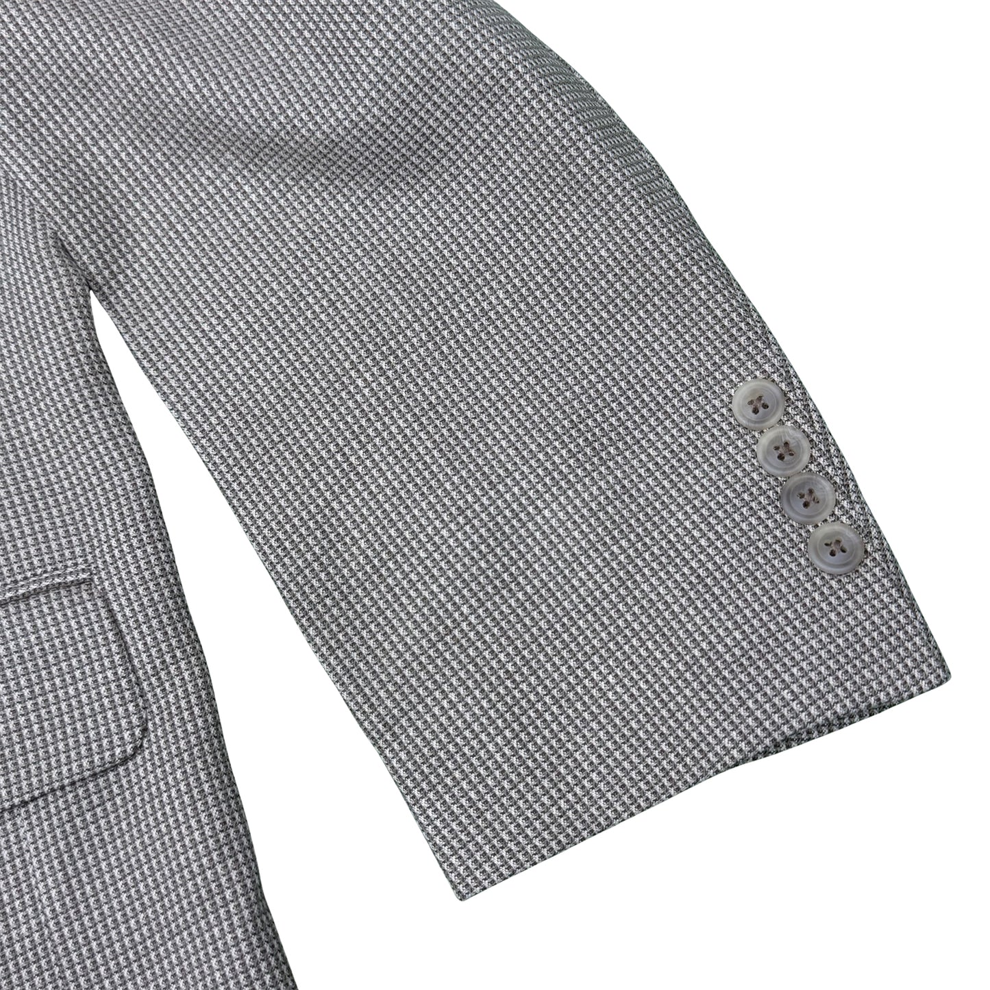Burberry Light Grey Houndstooth Blazer (Size Medium)