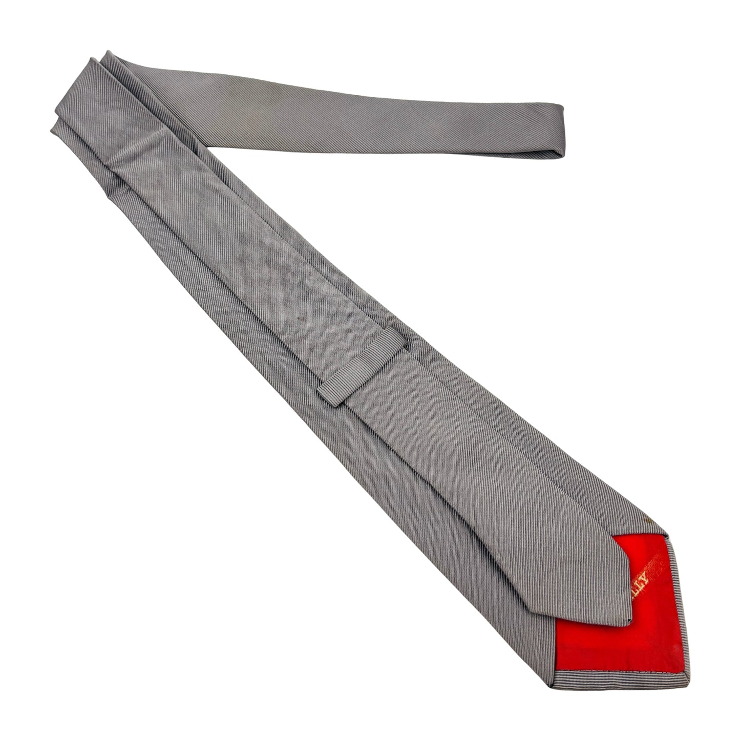 Bally Light Grey 'Diagonal Lining' Tie (Size Regular)