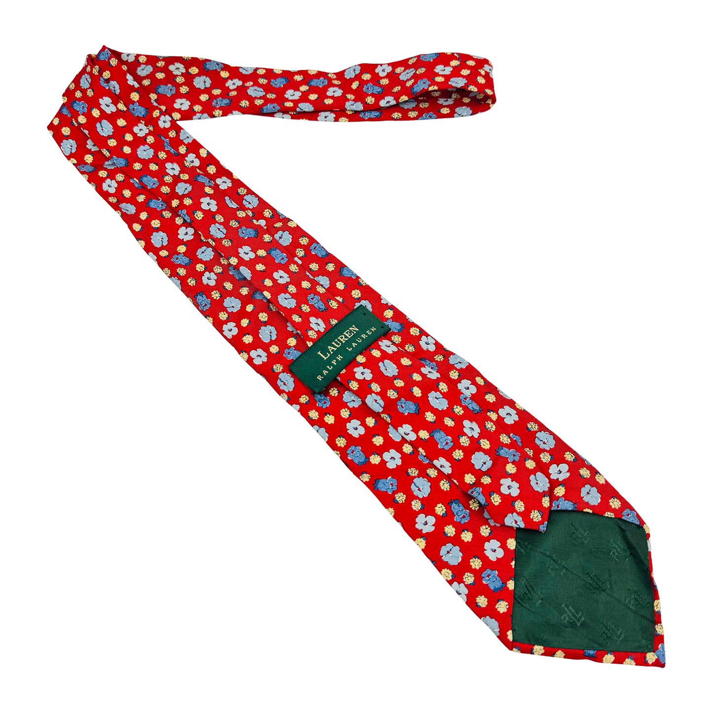 Ralph Lauren Red 'Floral Pattern' Tie (Size Regular)