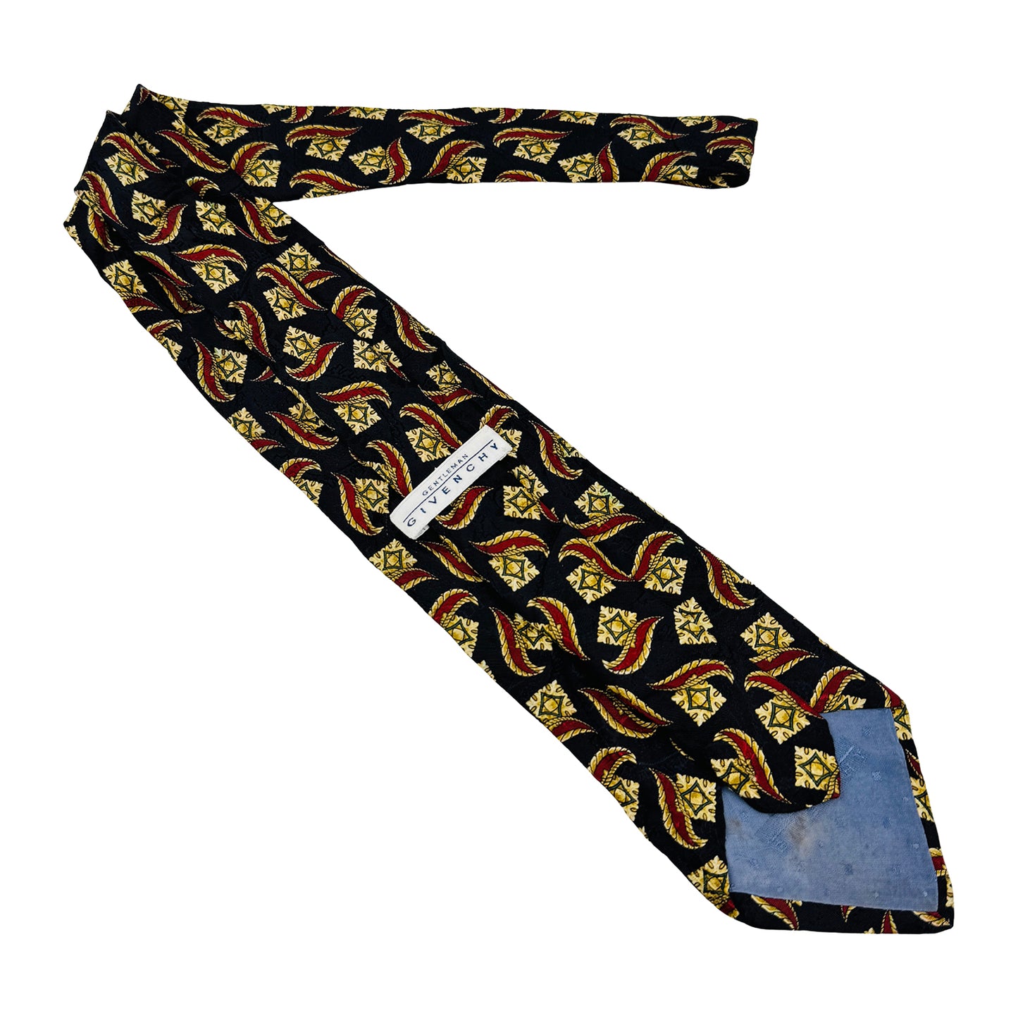 Givenchy Red & Gold 'Geometric Pattern' Tie (Size Regular)