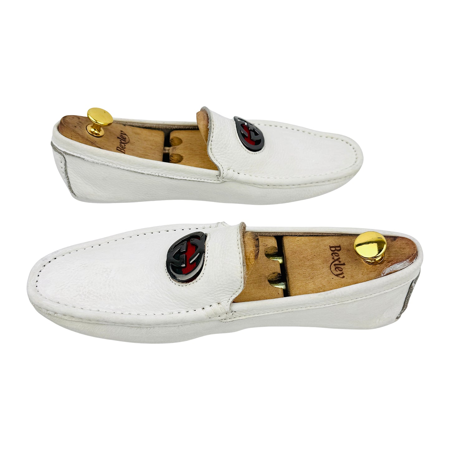 Imported Men's White Leather Loafers (Size 42/42.5)