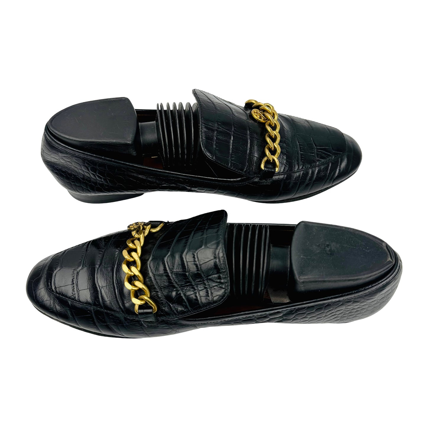 Tory Burch Jessa Croc Embossed Loafers (Size 38.5/39)