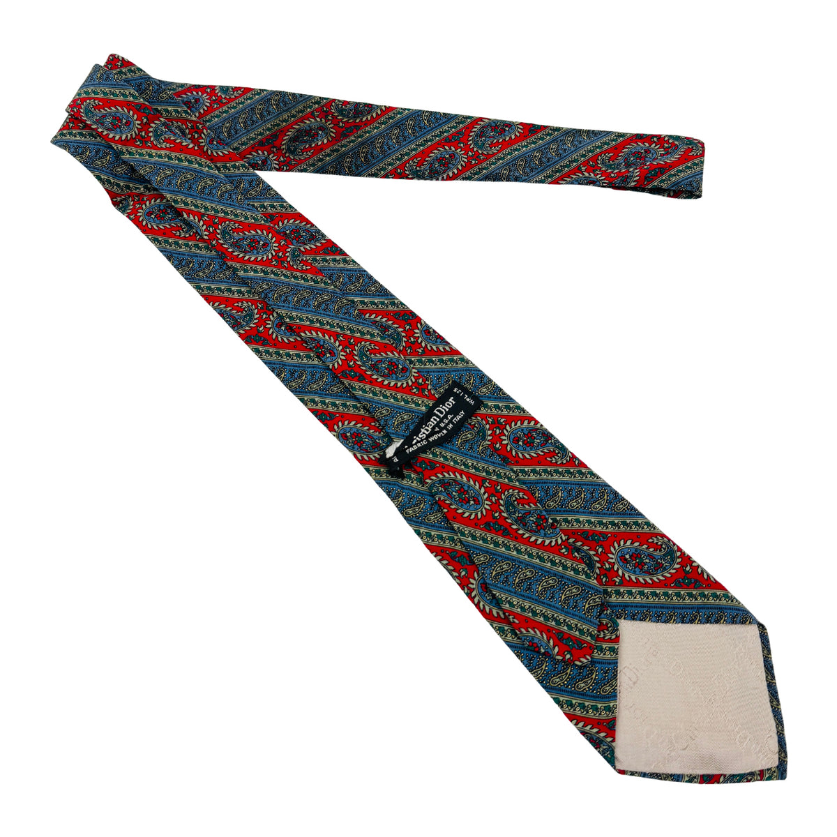 Christian Dior Multicolor 'Diagonal Stripes' Tie (Size Regular)