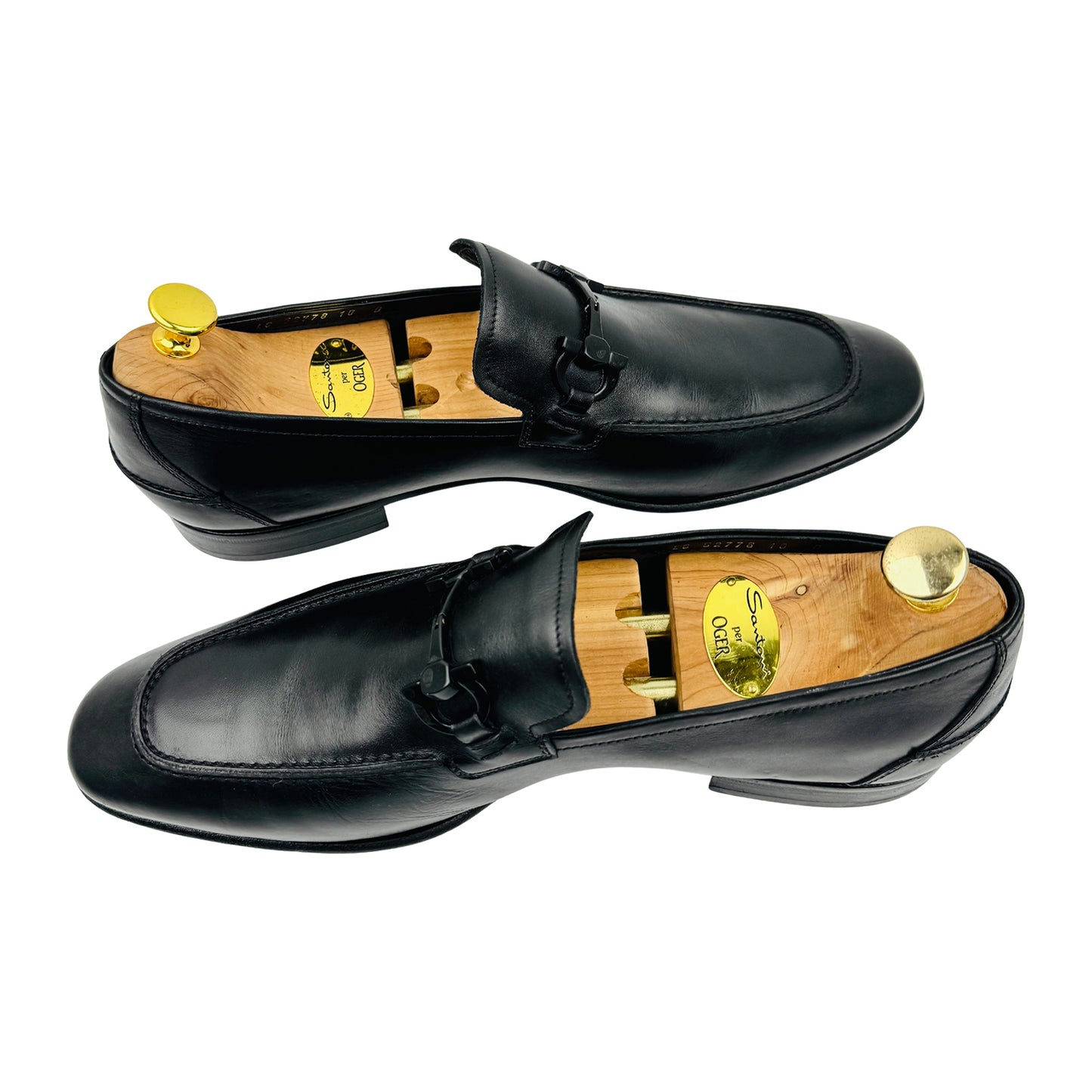 Salvatore Ferragamo Black Leather Gancini Bit Loafers (Size 43.5)