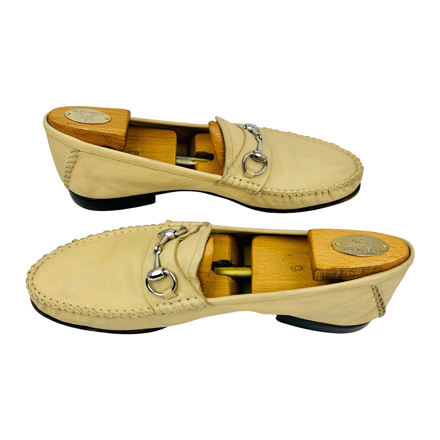 Gucci Gigi Beige Leather Loafers (Size 42.5/43)