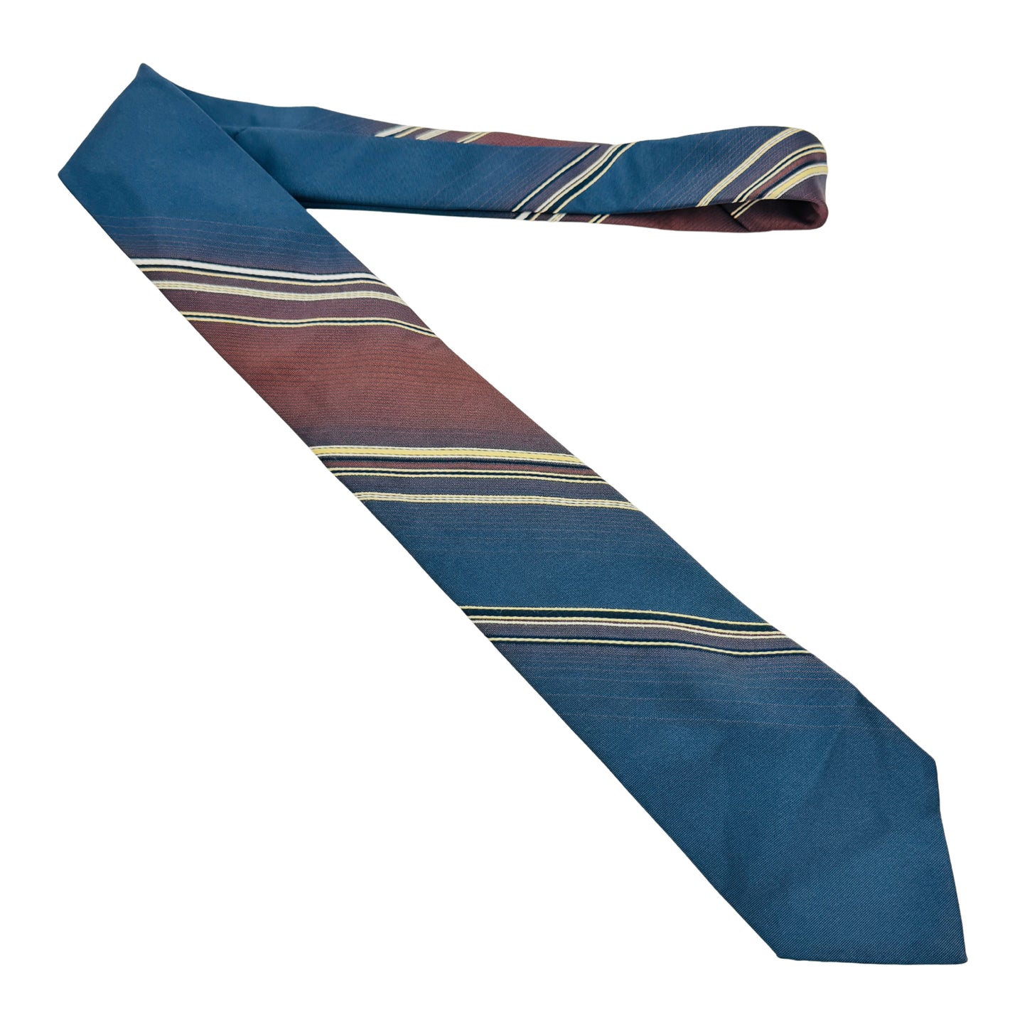 Christian Dior Teal Blue 'Diagonal Stripes' Tie (Size Regular)
