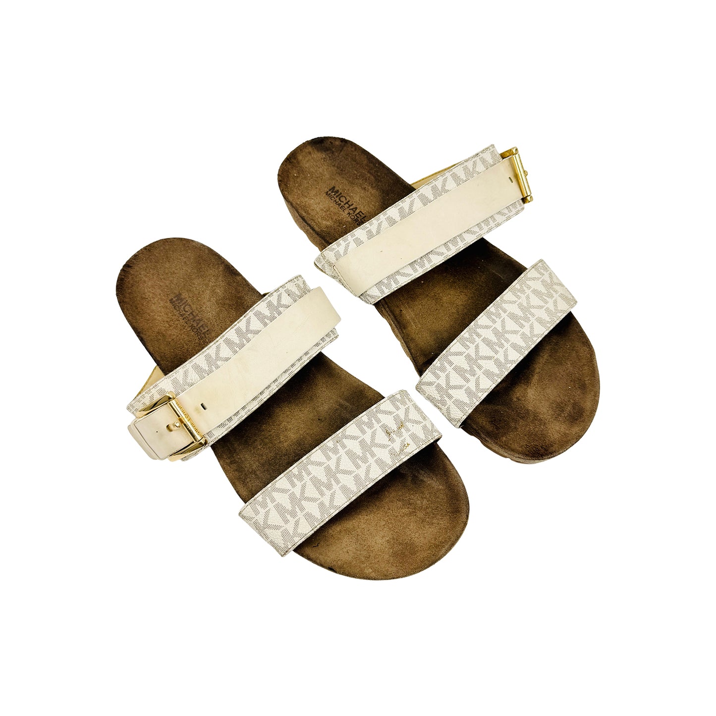Michael Kors Mylah Off-White Sandal Slides (Size 38)