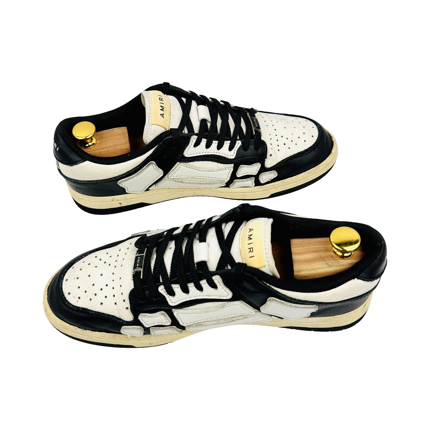 Amiri Skel Top Low 'Black White' Sneakers (Size 42)