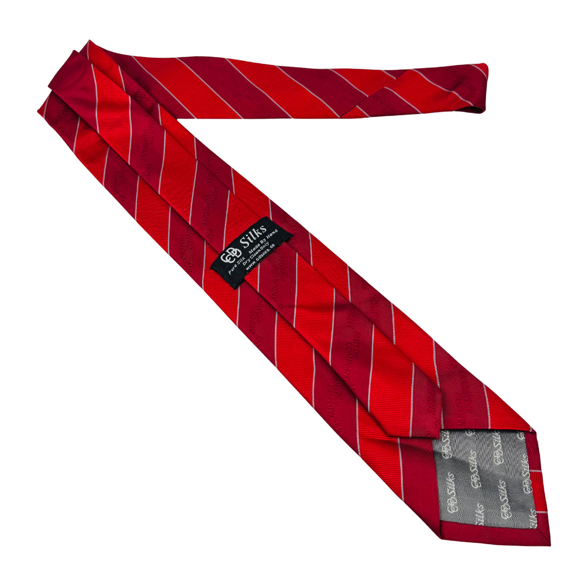 CD Silks Burgundy Diagonal Stripes Tie (Size Regular)