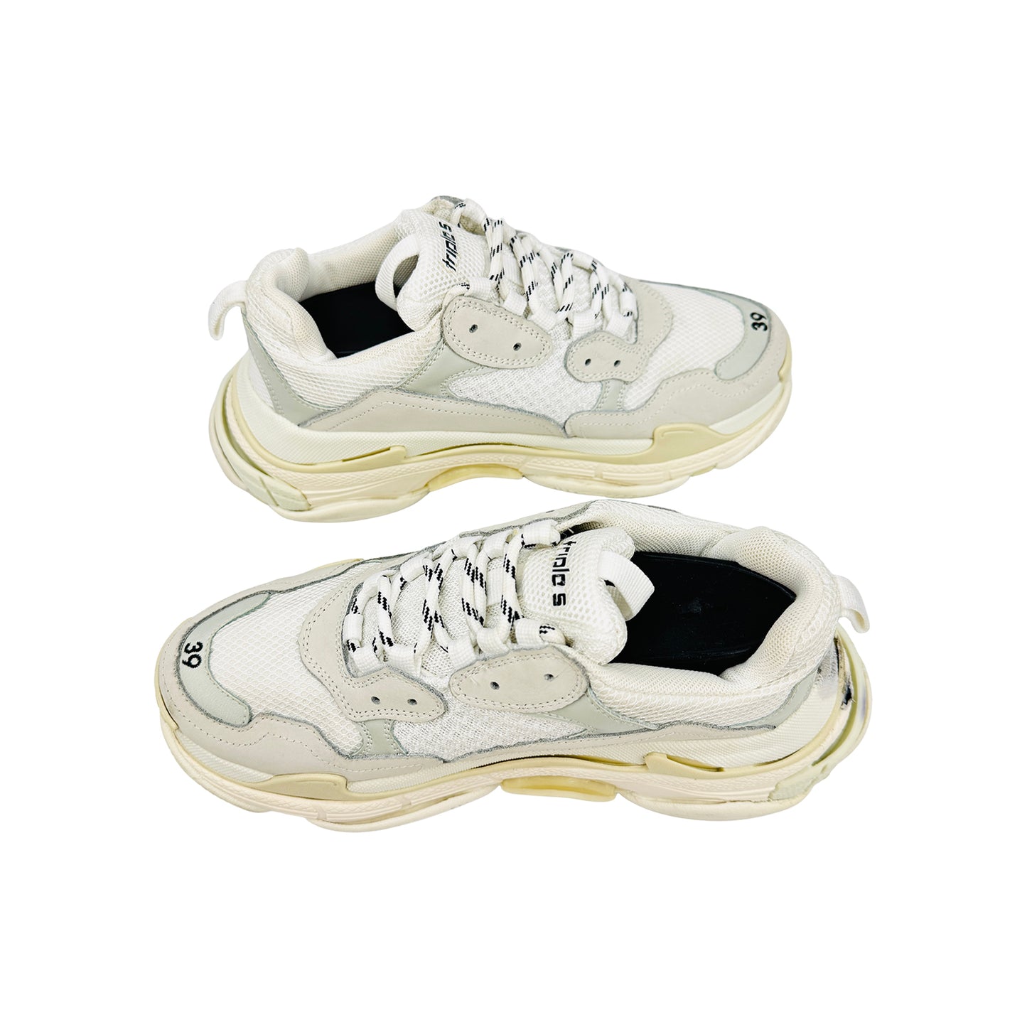 Balenciaga Triple S 'Cream Off-White' Shoes (Size 39)