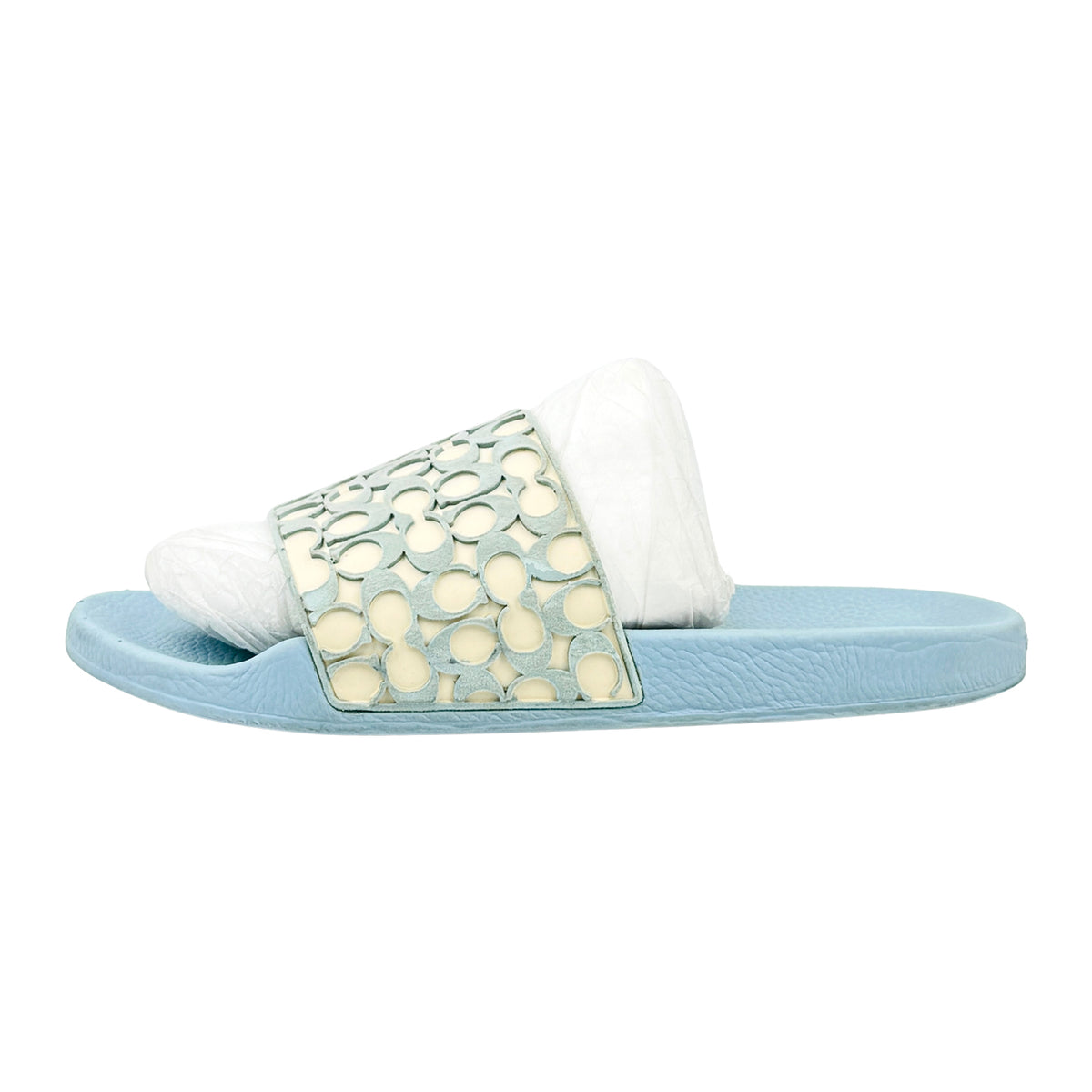 Coach Udele Sport Light Blue Slides (Size 41.5)