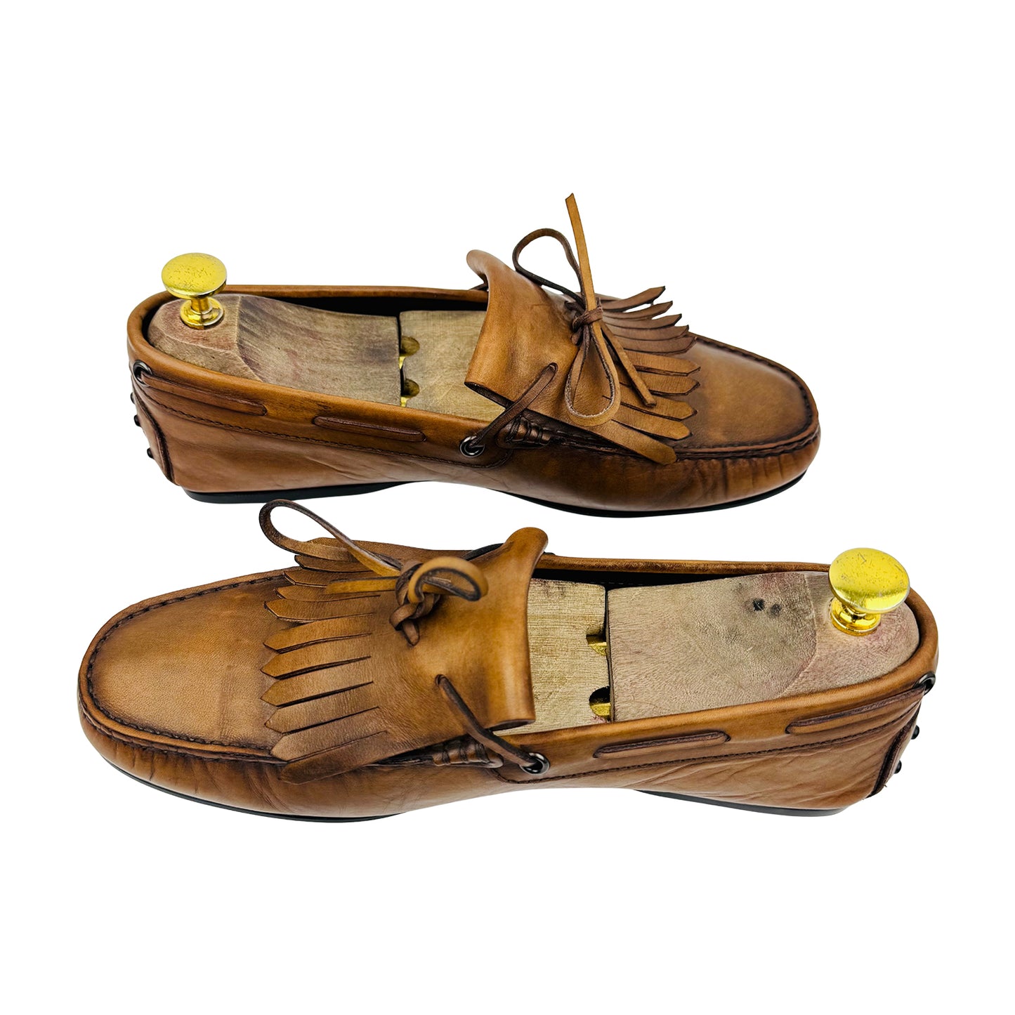 Tod's Men's Brown Fringed Leather Loafer (Size 40/40.5)