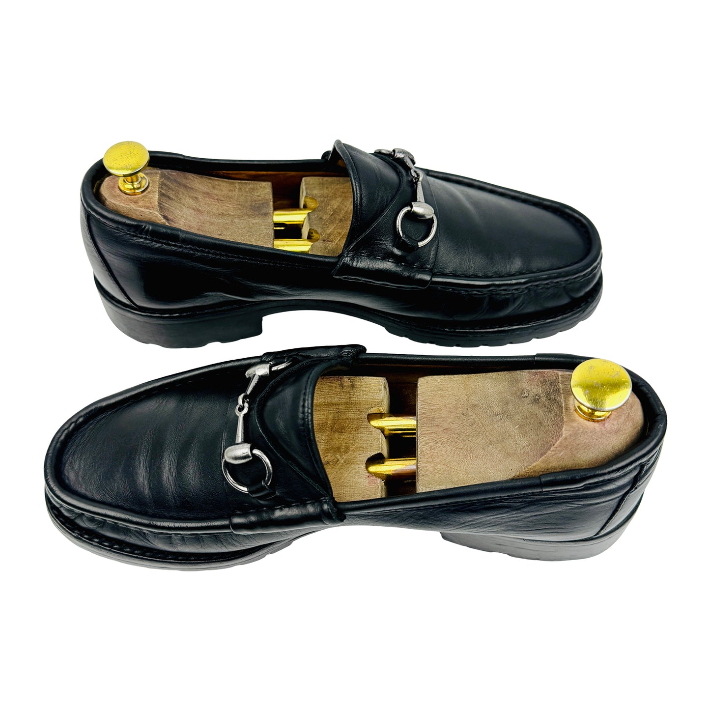 Gucci Men's Black Horsebit Loafers (Size 43.5)