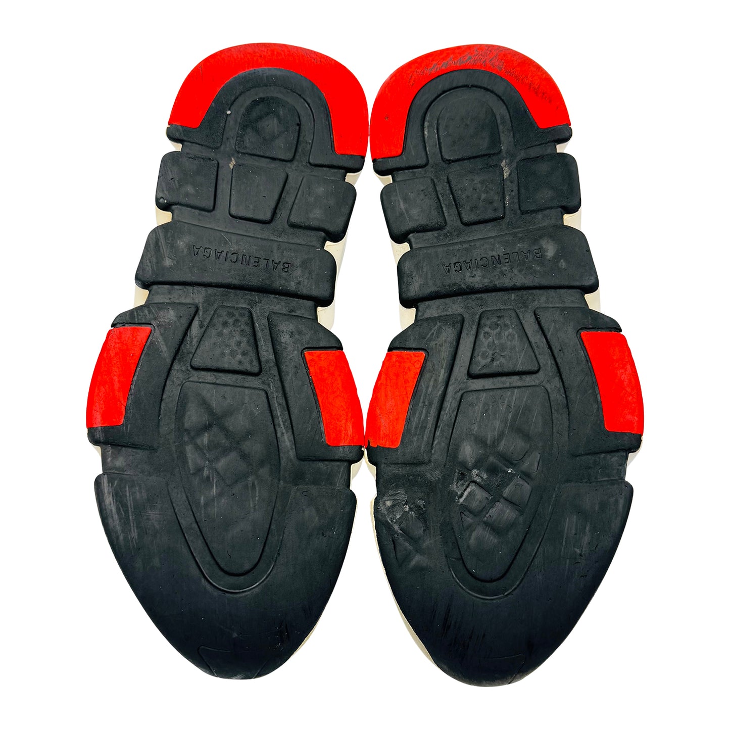 Balenciaga Men's Speed Trainer 'Black White Red' Shoes (Size 43)