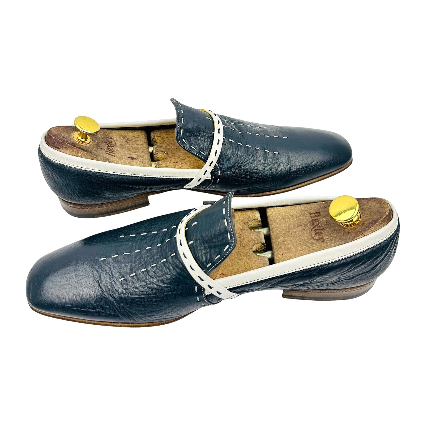 Moreschi Men's 'Navy White' Loafers (Size 43.5)
