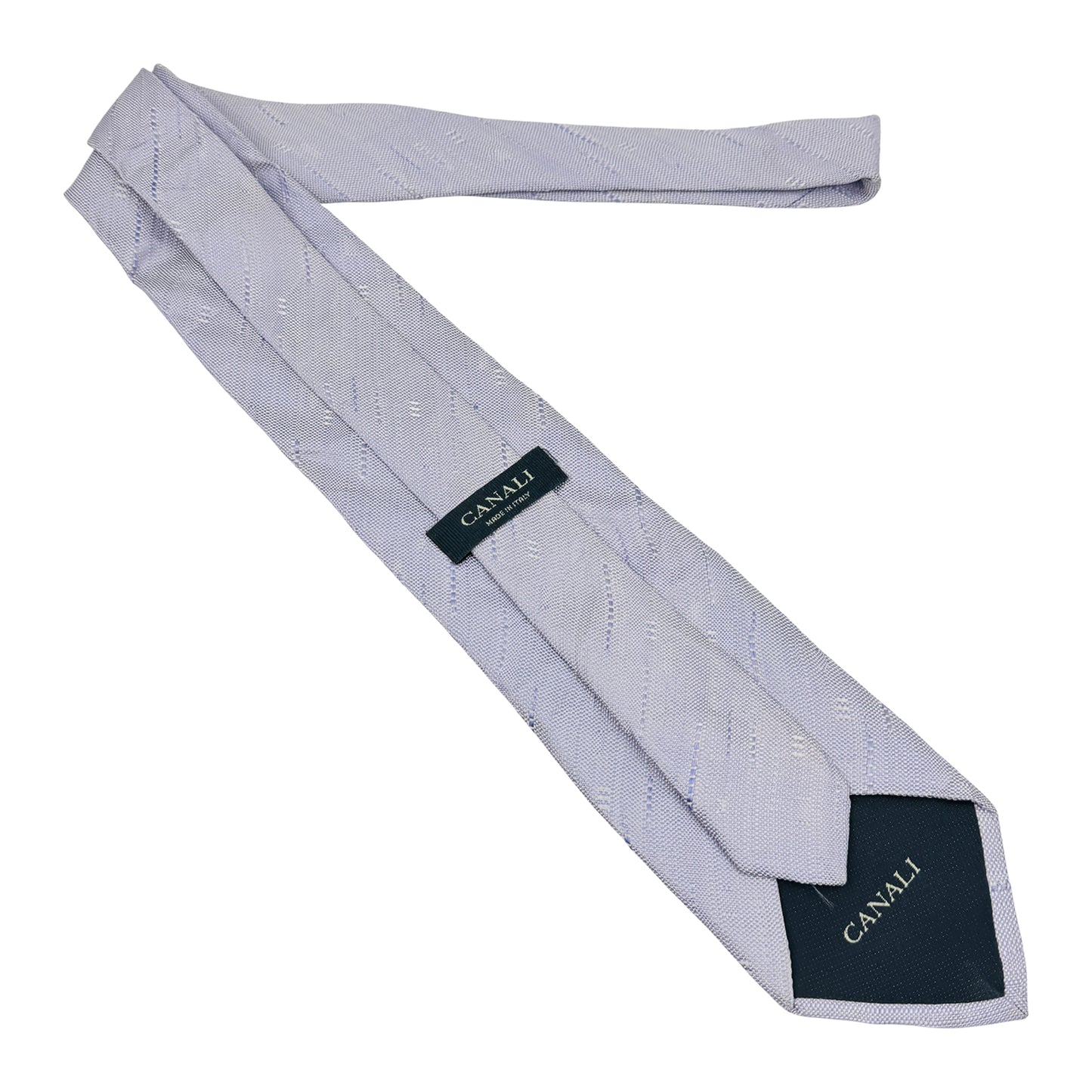 Canali Light Blue 'Micro Pattern' Silk Tie (Size Regular)