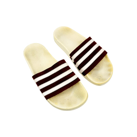 Adidas Adilette Burgundy Slides (Size 40.5) - BD7574