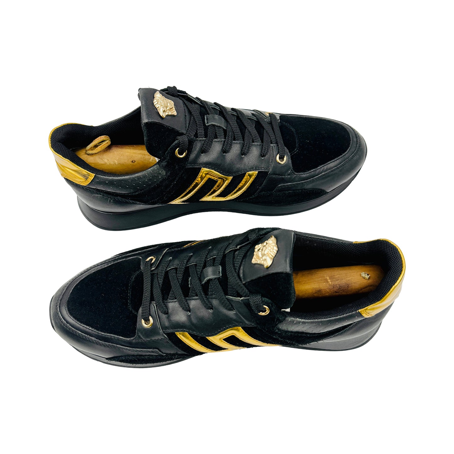 Versace Men's Greek Key Black Shoes (Size 42/42.5) - DSU5638