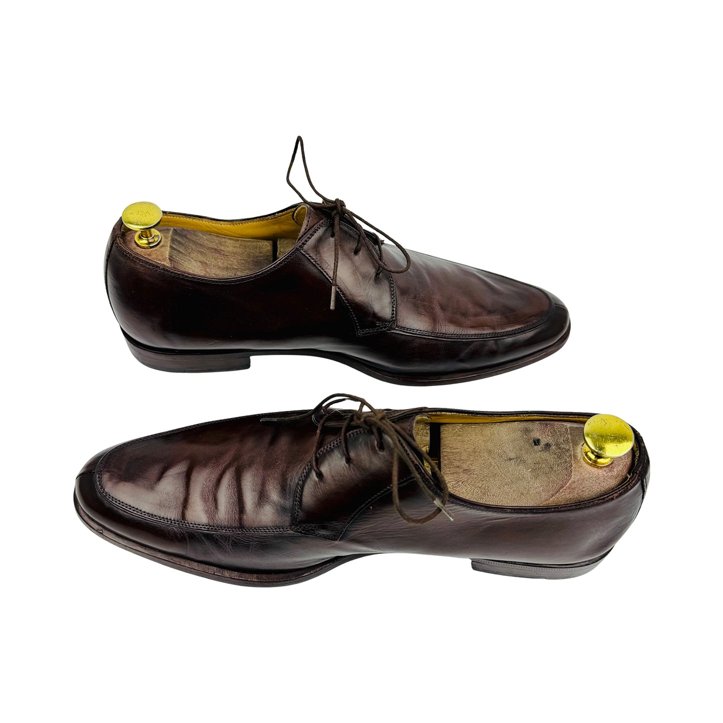 Lottusse Men's Brown Spain Made Oxfords (Size 42)