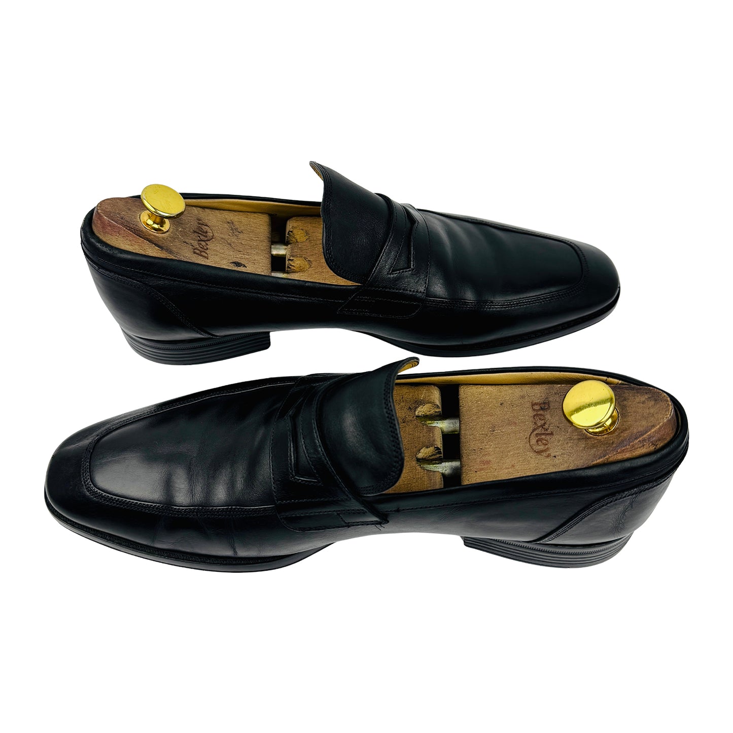 Bally Men's Black Leather Loafers (Size 44)