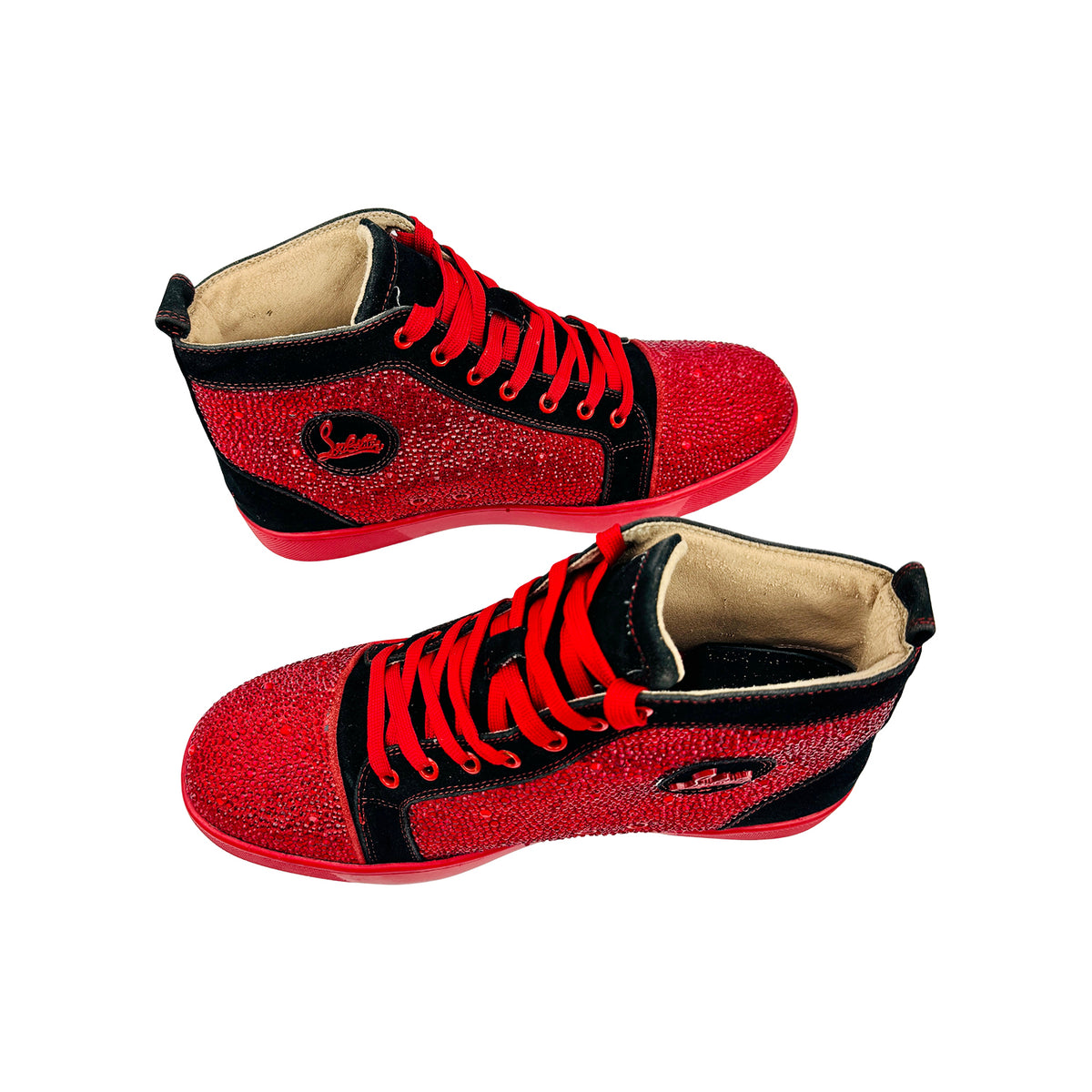 Christian Louboutin Louis Strass High Top Sneakers (Size 42)