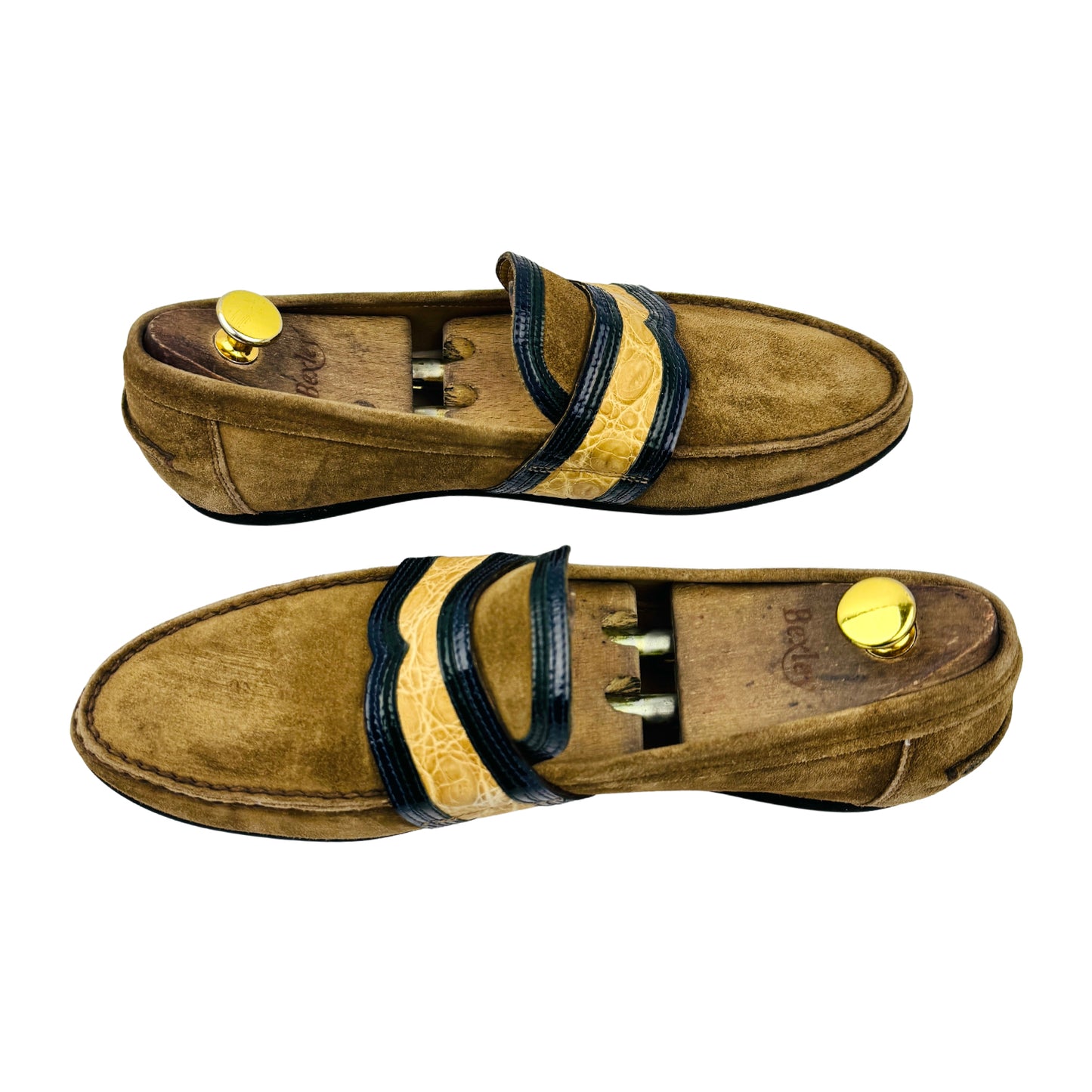 Prada Men's Brown Suede Driving Loafers (Size 43)