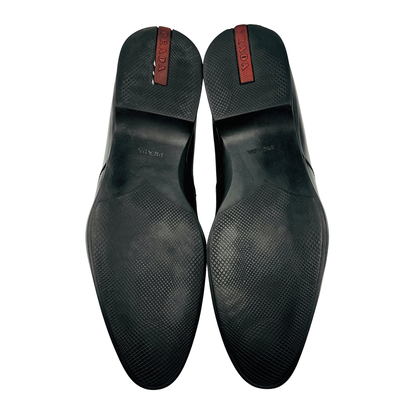 Prada Men's Black Leather Dress Shoes (Size 41.5/42)