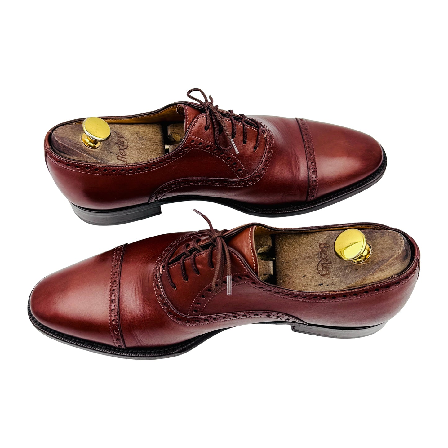 Santoni Men's Brown Leather Oxfords (Size 42.5)
