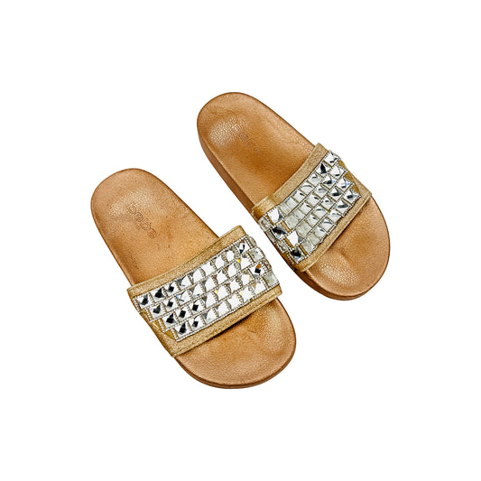 Bebe Women's 'Champagne Gold' Slides (Size 36/37)