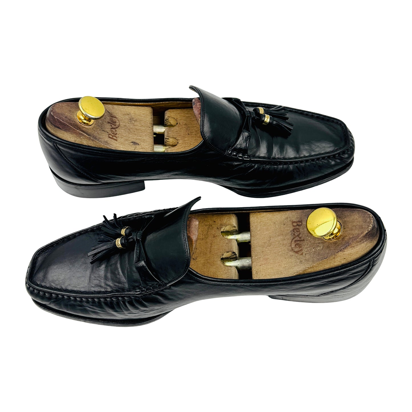 Bally Men's Black Leather Tassel Loafers (Size 43/43.5)