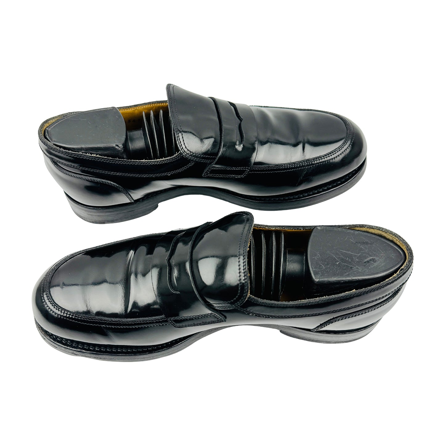 Gucci Men's Black Leather Penny Loafers (Size 39/39.5)