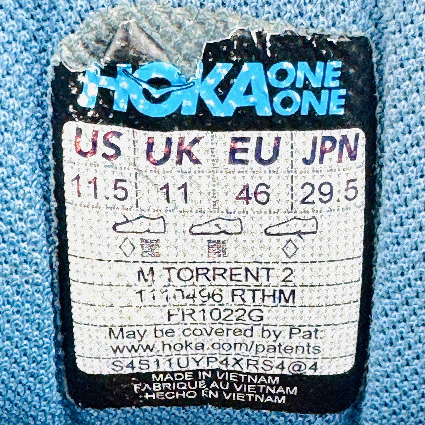 Hoka Men's Torrent 2 Shoes (Size 46) - 1110496 RTHM