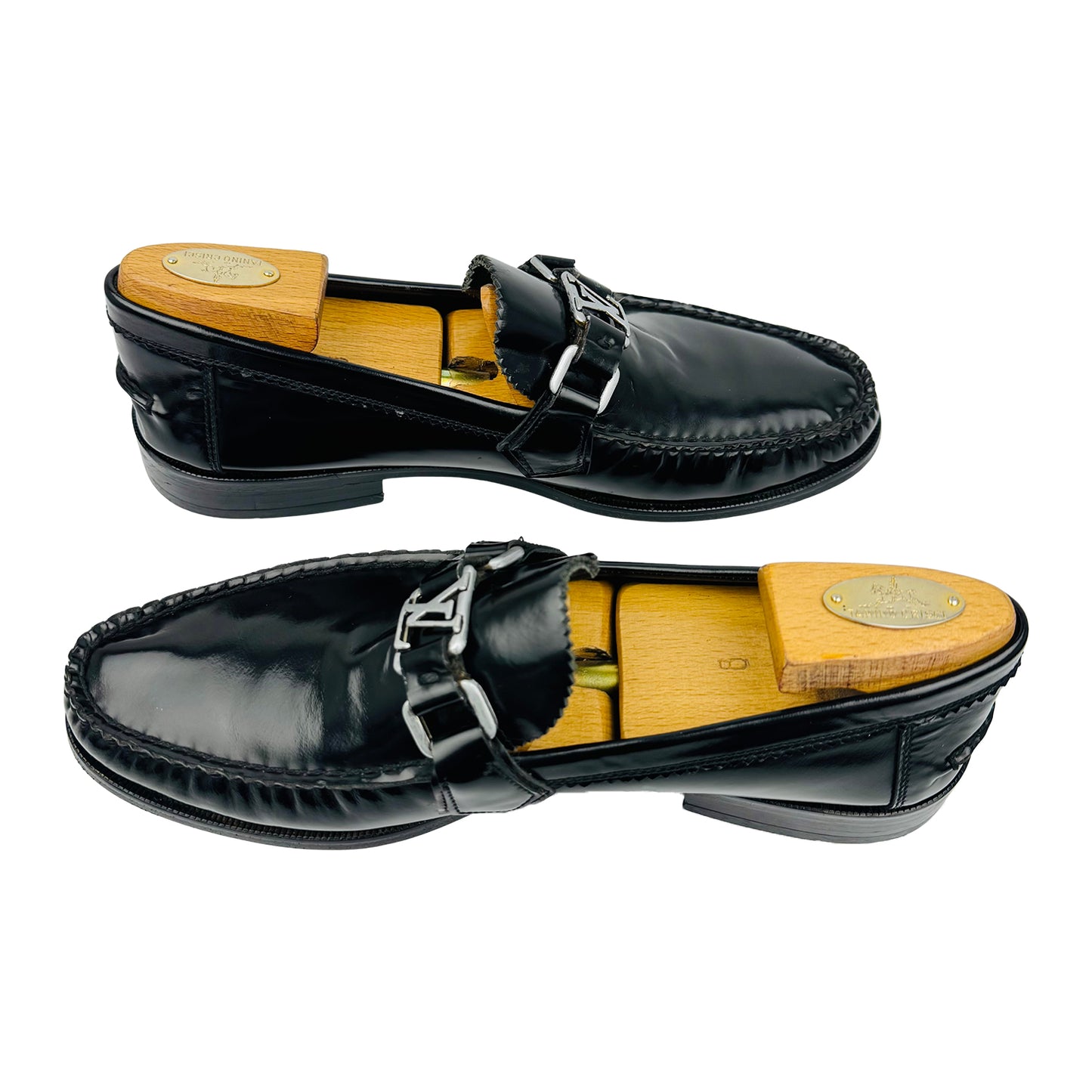 Louis Vuitton Men's Major Black Leather Loafers (Size 42/42.5)